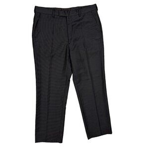 Givenchy Paris Dress Pants Micro-Stripe Wool Trousers Black 34x28